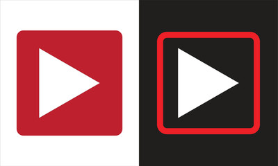 play button set vector image