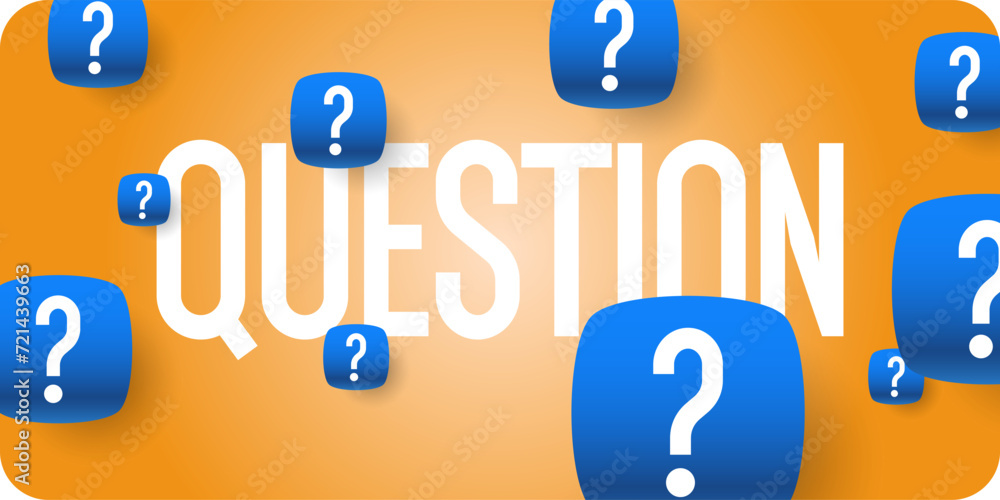 Poster a poster with question marks. a question that needs an answer. elements for transmitting information