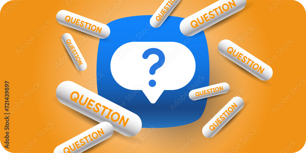 Poster a poster with question mark. a question that needs an answer. elements for transmitting information.