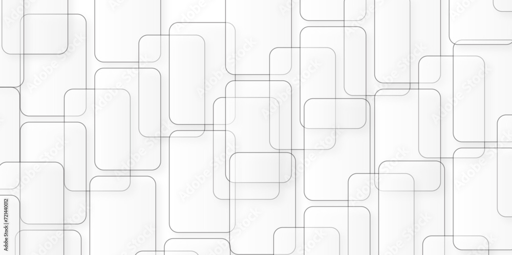 Poster abstract white and grey geometric overlapping square. abstract elegant white and grey design of tech