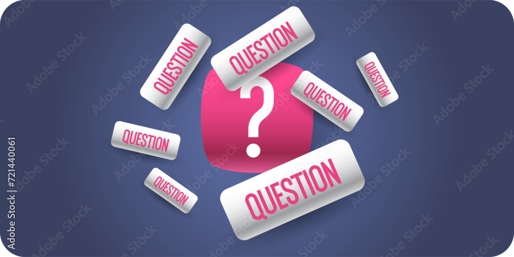 Poster a poster with question marks. a question that needs an answer. elements for transmitting information