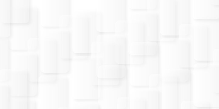Abstract white and grey geometric overlapping square. Abstract elegant white and grey design of technology background. minimal white space background concept.