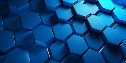 blue background, Futuristic Blue Hexagon.