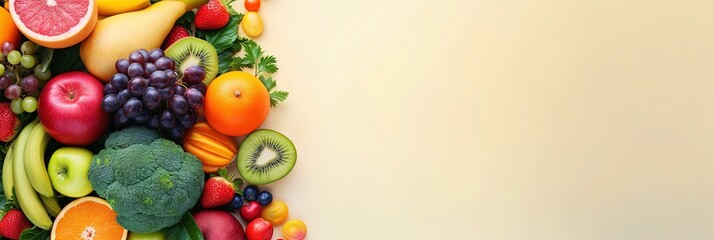 Naklejka na ściany i meble Tropical fruit salad