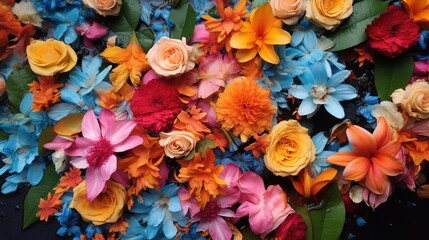 Nature's bouquet of petals, leaves, and flowers is filled with different colors.