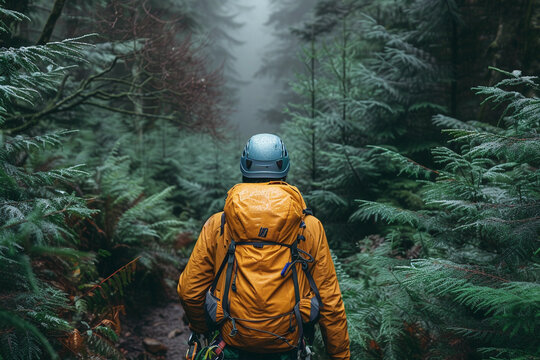 person in a forest