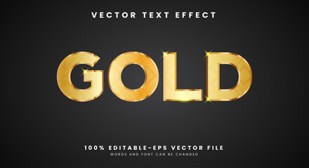 Gold style shiny editable text effect Template