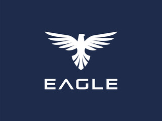 eagle logo vector illustration. flying falcon logo template