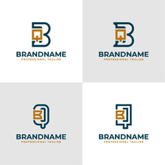 Elegant Letter BQ and QB Monogram Logo, suitable for business with BQ or QB initials