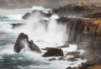 Brandung im Salt Point State Park, Sonoma Coast, Kalifornien, USA