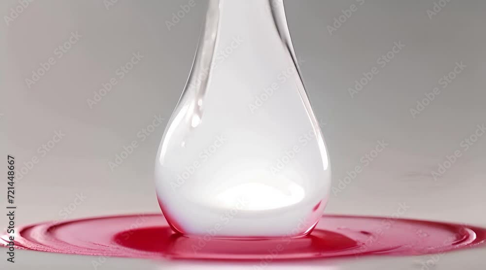 Poster water drop with alpha channel on white background 3d render water blob animation liquid sphere anima