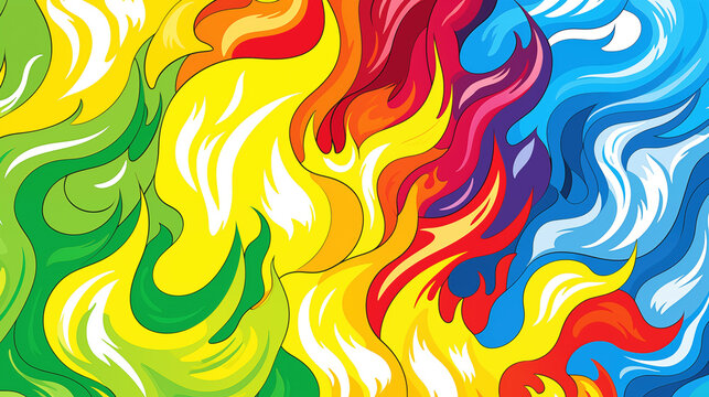 beautiful fire inspired draw styled colors, wallpapre design