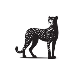 Lithe and Lethal: A Display of Cheetah Animal Silhouettes Capturing the Lithe and Deadly Presence - Cheetah Illustration - Cheetah Vector
