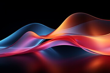 Modern futuristic neon light effect background and Colorful abstract neon 3D waves technology concept