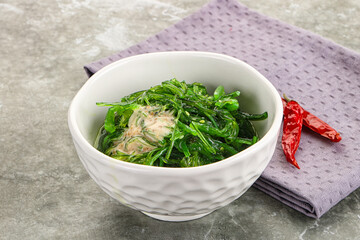 Japanese traditional chuka salad with sesame