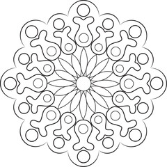 Vector Mandala Coloring Pages & Books