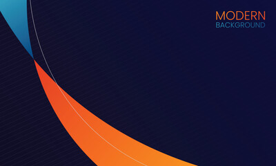 Modern background with blue and orange lines vector great for tech presentations, abstract designs, web graphics, and futuristic themes.