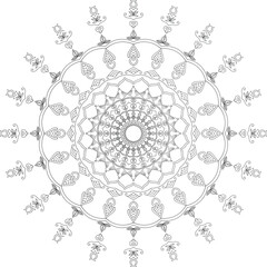 Vector Mandala Coloring Pages & Books
