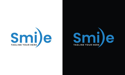 Health Logo design smile typography vector template Dental clinic Logotype