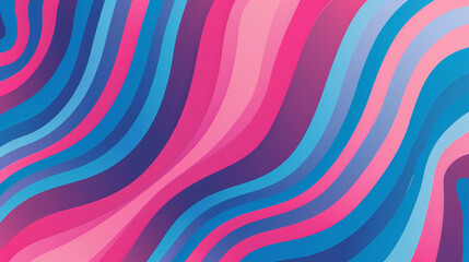 Raspberry & shades of blue retro groovy background vector presentation design