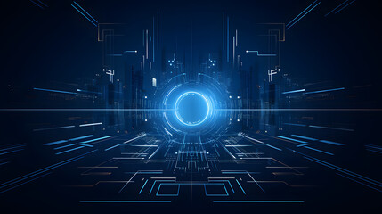Obraz premium Abstract technology background Hi-tech communication concept futuristic digital innovation background vector illustration