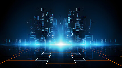 Abstract technology background Hi-tech communication concept futuristic digital innovation background vector illustration