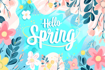 Fototapeta na wymiar 'Spring flower background with text 