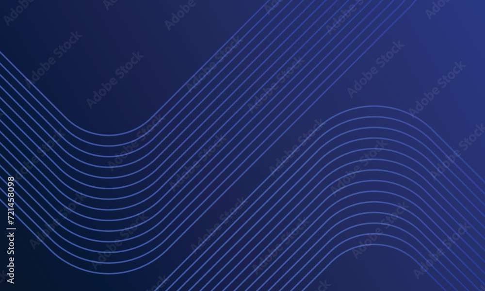 Poster abstract geometric blue shiny rounded lines background.