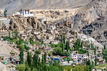 views of lamayuru village in leh ladakh district, india