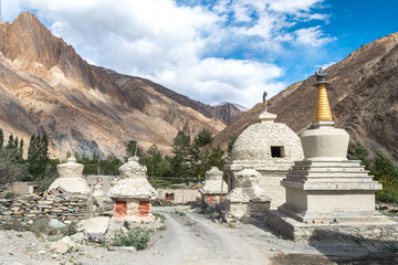 landscape of markha trekking in leh ladakh, india