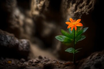 flower in cave 