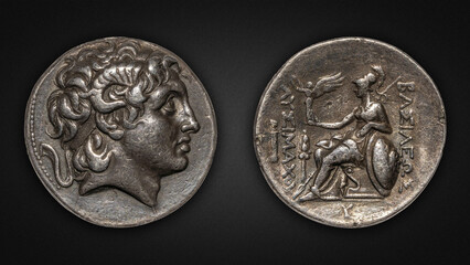 Ancient Greek coin of Alexander the great