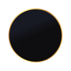 black circle gold frame background
