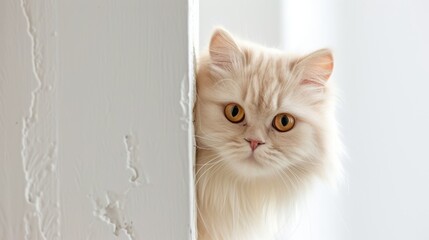 Persian cat peeking 4