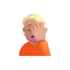 Person Facepalming: Medium-Light Skin Tone