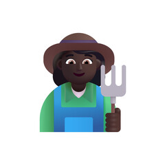  Woman Farmer: Dark Skin Tone