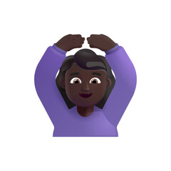  Woman Gesturing OK: Dark Skin Tone