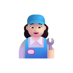 Woman Mechanic: Light Skin Tone