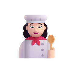 Woman Cook: Light Skin Tone