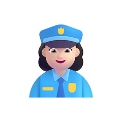  Woman Police Officer: Light Skin Tone