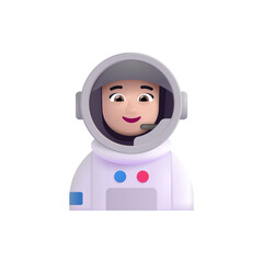 Obraz premium Woman Astronaut: Light Skin Tone