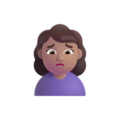 Woman Frowning: Medium Skin Tone