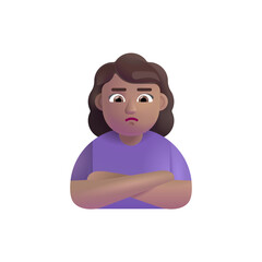 Woman Pouting: Medium Skin Tone