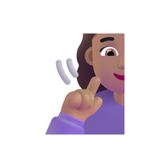 Deaf Woman: Medium Skin Tone