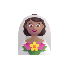 Woman with Veil: Medium Skin Tone