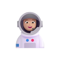  Woman Astronaut: Medium-Light Skin Tone