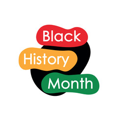 black history month, february 2023, sticker design, vector illustration