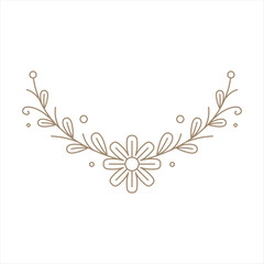 Leaf Wedding Ornament Design Element Collection