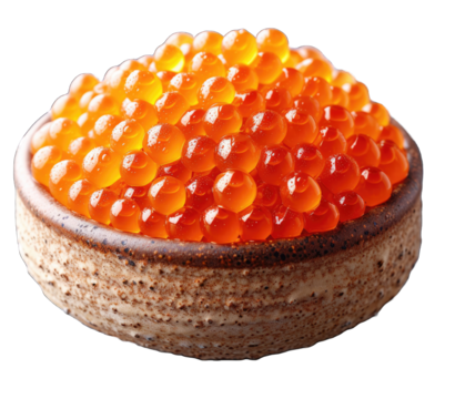 red caviar on a plate