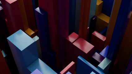 abstract colorful buildings